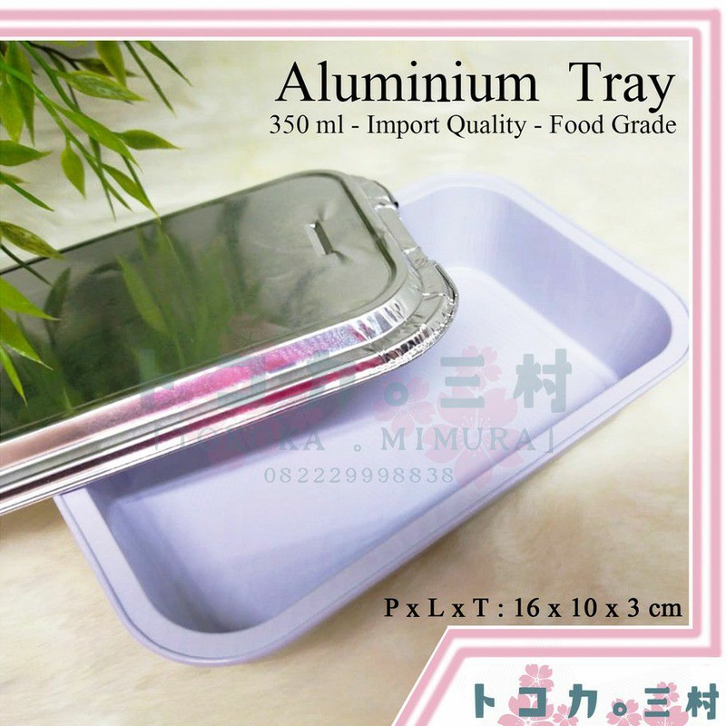 [25 Pcs] Aluminium Foil Tray 350 ml Premium - Wadah Aluminium Mentai Kemasan Packaging Makanan