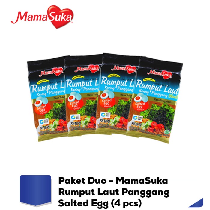 

Instant-Camilan- Paket Duo - Mamasuka Rumput Laut Panggang Salted Egg (4 Pcs) -Camilan-Instant.