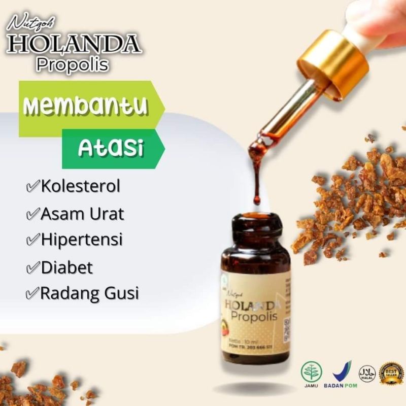 PROPOLIS MURNI HOLANDA PROPOLIS 10 ML EXTRA BEE POLLEN GARANSI PRODUK ORIGINAL 100% AMPUH MENGATASI 