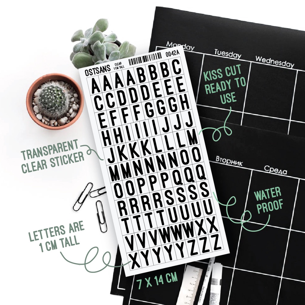 

Stiker Label Nama Huruf 1cm Angka 0,5 cm Hitam Clear Penanda Kalender Dekorasi Jurnal StickerParty 0042