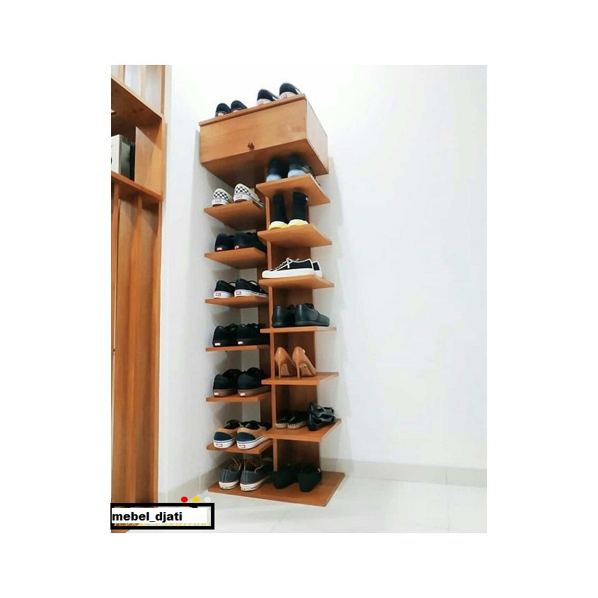 rak sepatu arsip mebel jati jepara praktis