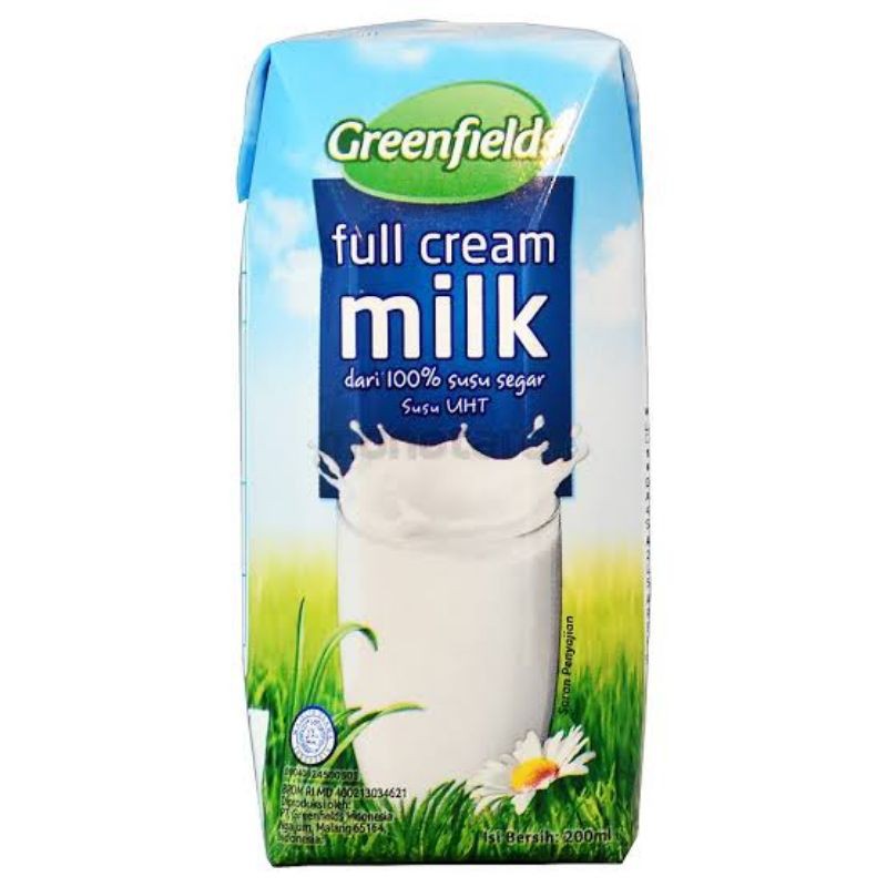 

Greenfields Full Cream UHT Milk (karton) PROMO FREE GIFT masker/mug/kostak pensil