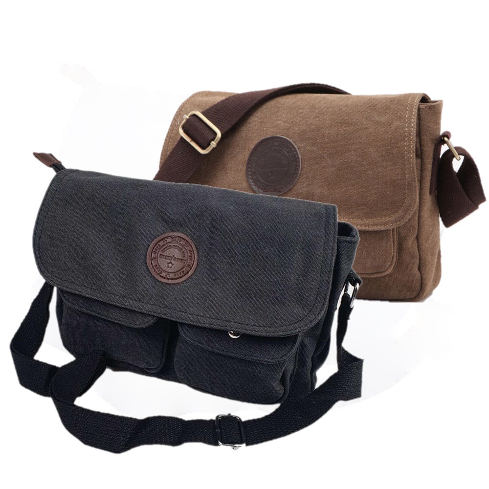 Rhodey Tas Selempang Messenger Bag Bahan Kanvas - 1008