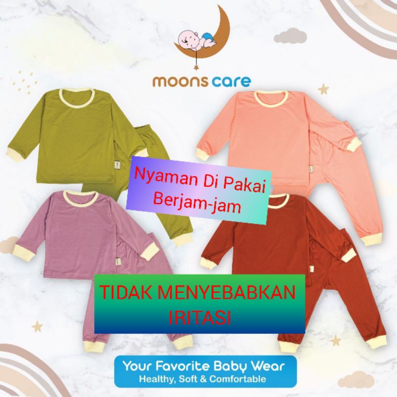 SNI MOONS Stelan Oblong Panjang Polos Moons Stelan Baju Panjang/ Stelan Baju Anak