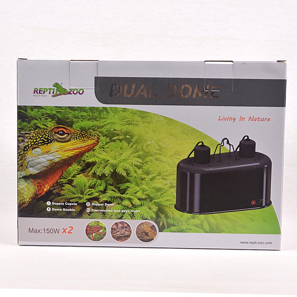 

REPTIZOO Rumah Lampu Combo Dome 2 x150Watt