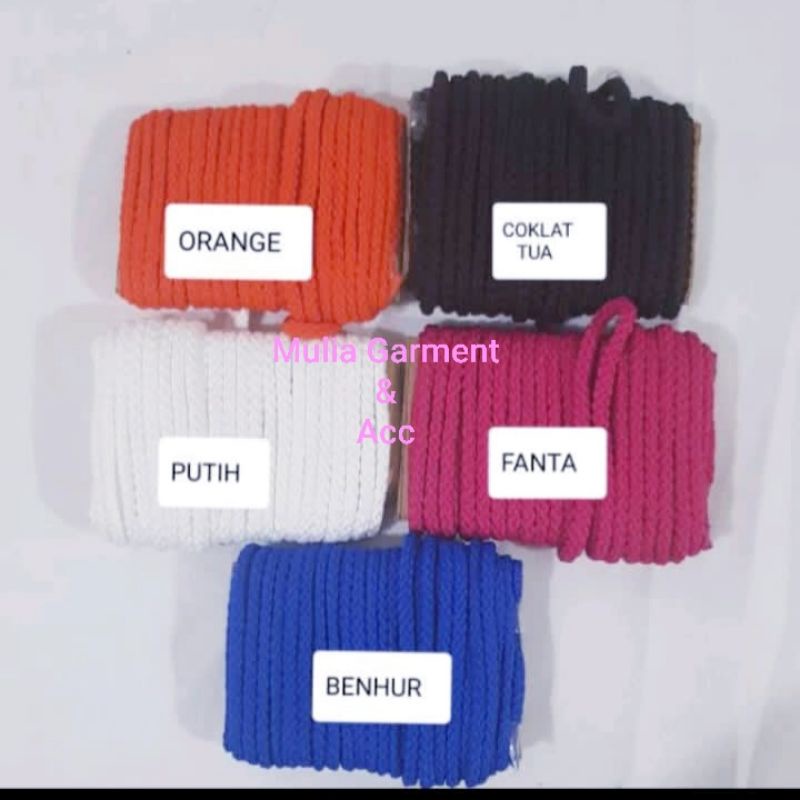 TALI KUR KEPANG 7MM BAHAN POLYESTER HARGA PER PACK ISI 10 METER