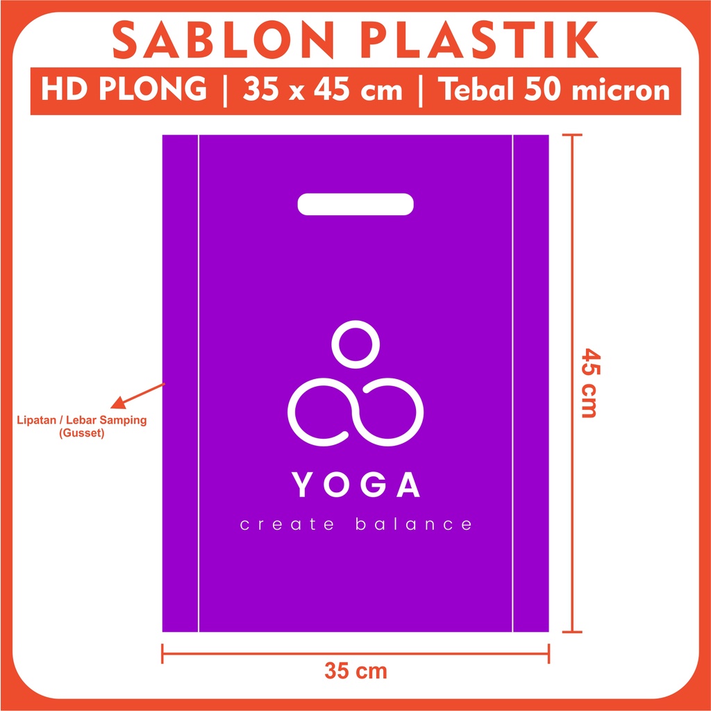 

Sablon Plastik HD Plong 35 x 45 cm | Plastik Sablon Kresek Shopping Bag Plastik Plong Olshop