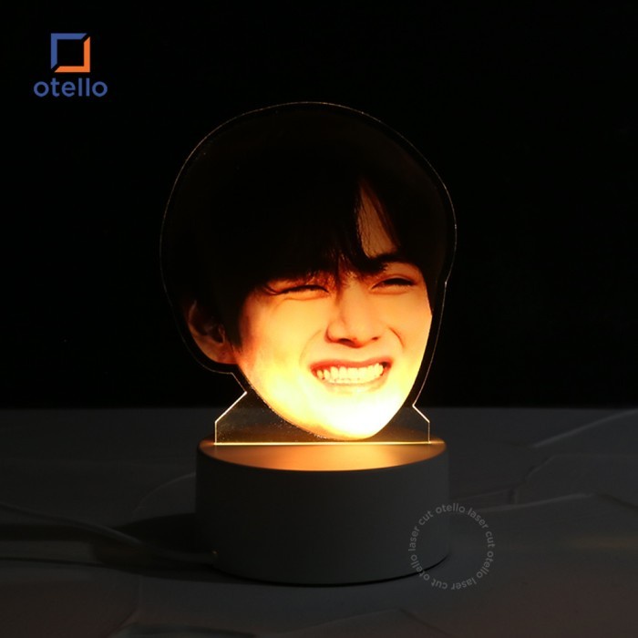 Custom Acrylic Night Lamp Face Muka Wajah Lampu Tidur LED Hias Akrilik Bisa Request Foto Gambar