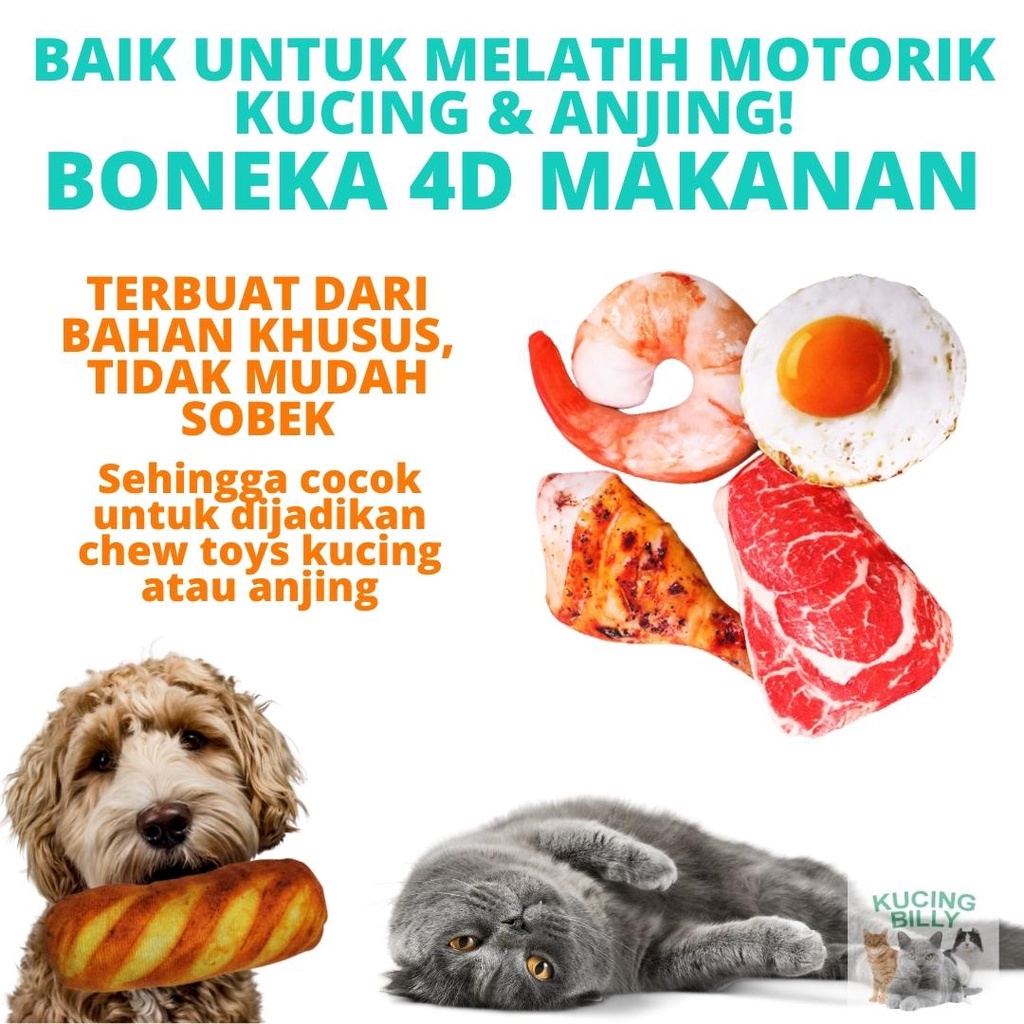 Boneka makanan kucing anjing