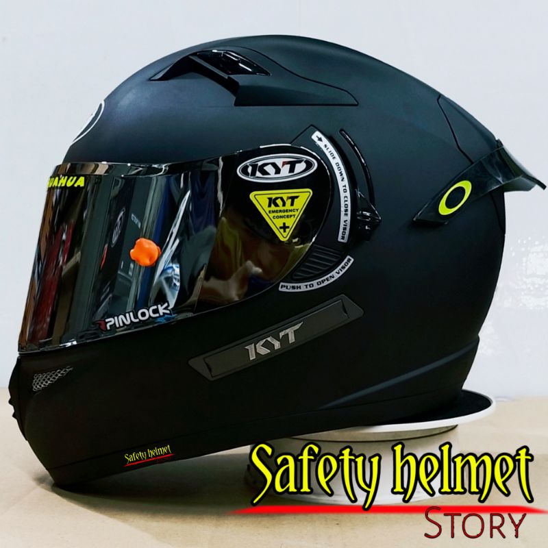 Kyt K2 RIDER- Modif paket Ganteng Redbull Helm full face Solid white double visor/helm dua kaca original-6