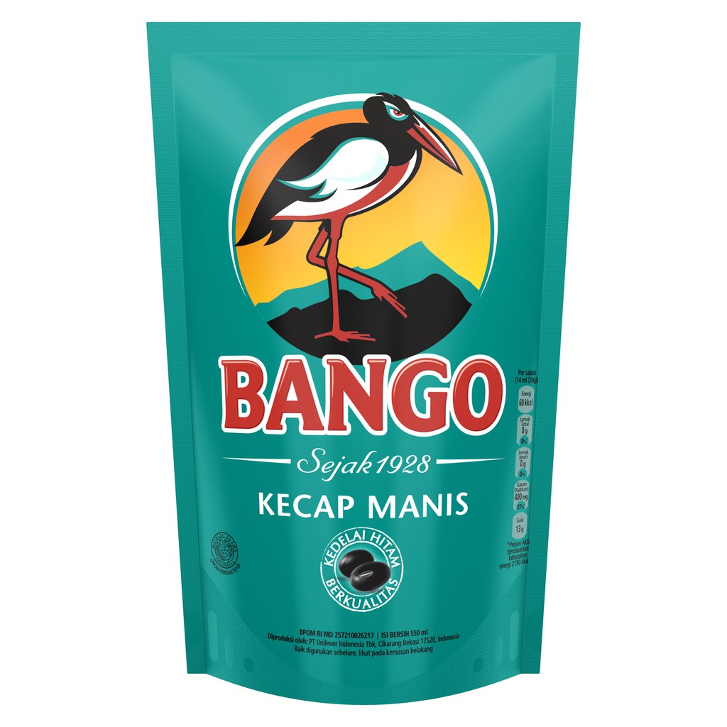 

Bango Kecap Manis 550 Ml - Soy Sauce, Kecap Manis Refill, Kecap Manis Pouch