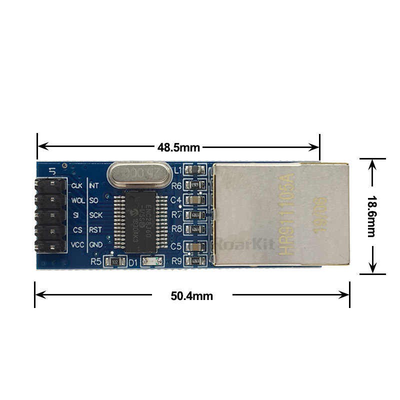 ENC28J60 Mini Ethernet LAN Network Module Compatible for Arduino