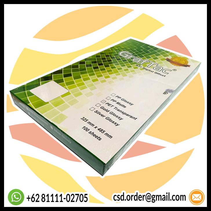 

Graftac Sticker Vinyl Laser Digital Print A3+ Stiker Anti Air - Pack