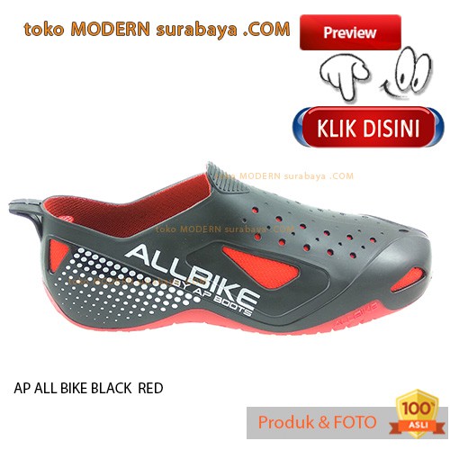 ALL BIKE MERAH AP BOOTS Sepatu Hujan Sepatu Bersepeda