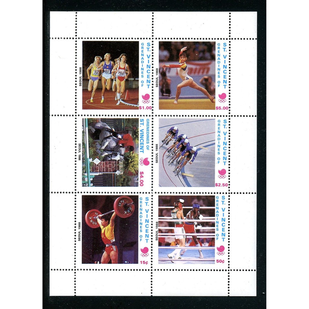 

MIni Sheet Perangko Grenadinse Of St.VIncent Serie Olympic Seoul 1988