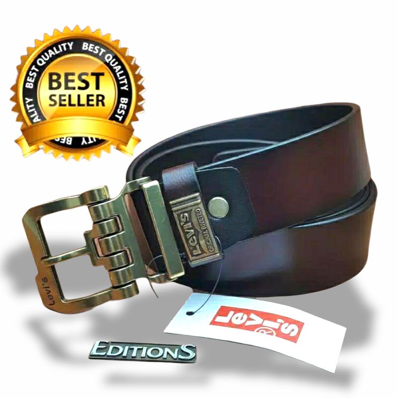 ikat pinggang pria kulit asli best seller genuine leather gesper pria kepala robot