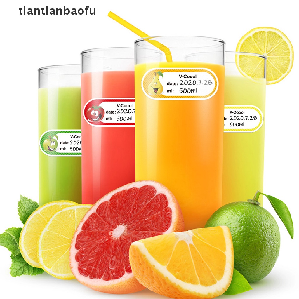 250 Pcs / roll Stiker Label Buah Jus Makanan Untuk Dapur