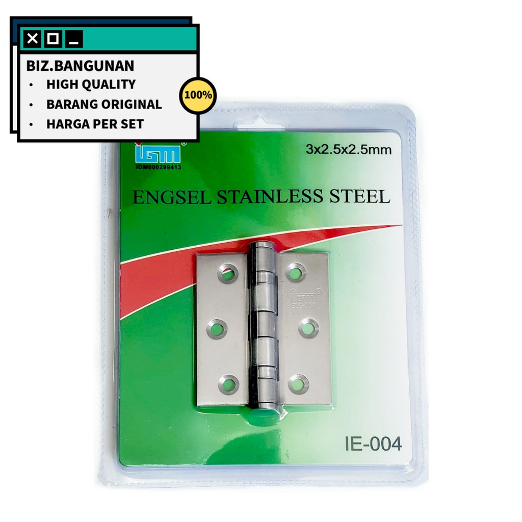 ENGSEL STAINLESS STEEL IGM 3&quot; INCH TEBAL - ENGSEL PINTU JENDELA