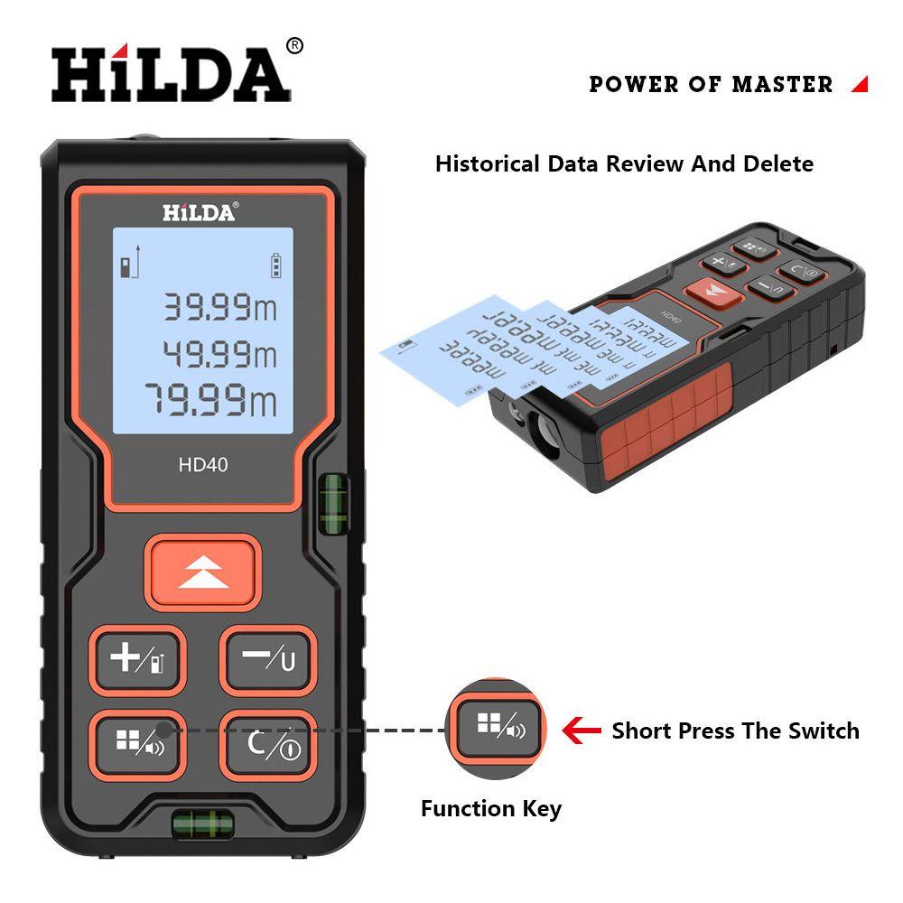 Solighter Distance Meter Alat Ukur Profesional 40M 60M 80M 100M Penggaris Digital