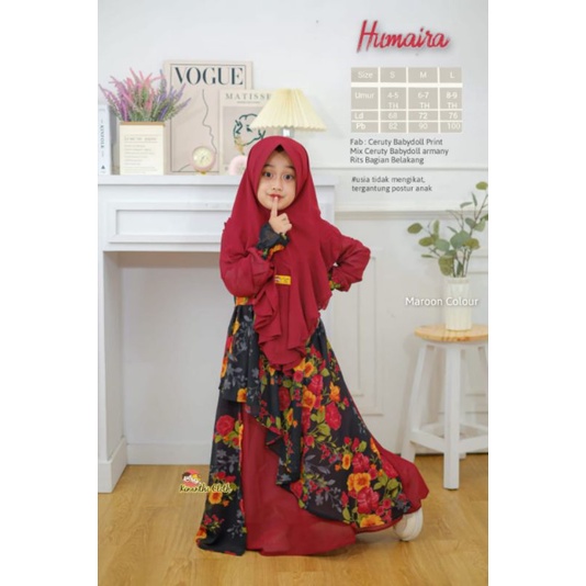 HUMAIRA DRESS KIDS By KINANTHI CLOTH