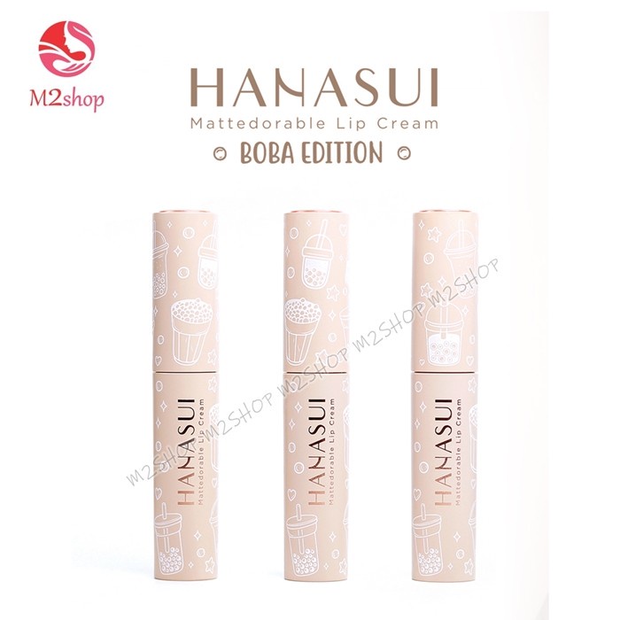 [HMLB] HANASUI MATTEDORABLE LIPCREAM BOBA EDITION - LIPCREAM BOBA