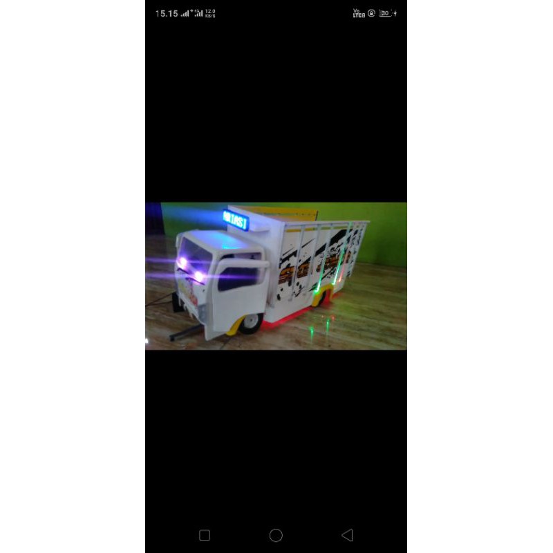 running text miniatur truk