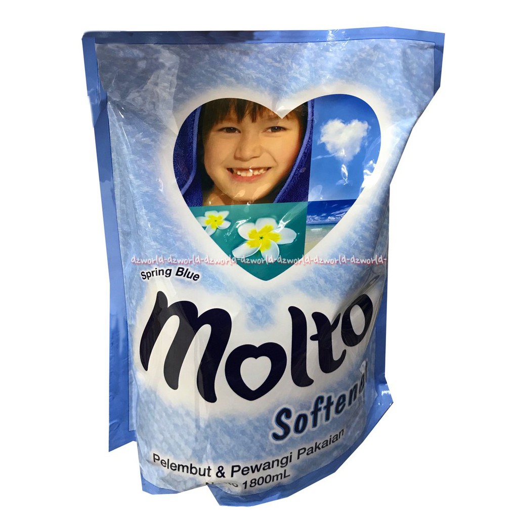 Molto Softener Spring Blue Pink Pouch 1800ml Pelembut Pakaian Dengan Airflow Technology