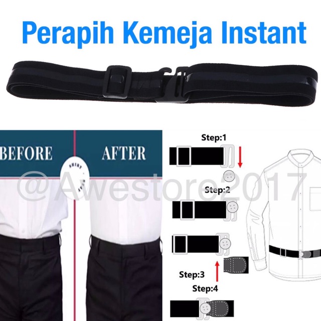 Shirt Suspender Intactor Leg Suspenders Holder Perapih Penahan Kemeja Formal