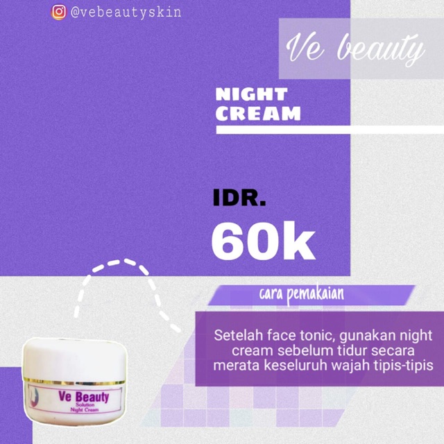 Cream malam ekstra glow ve beauty