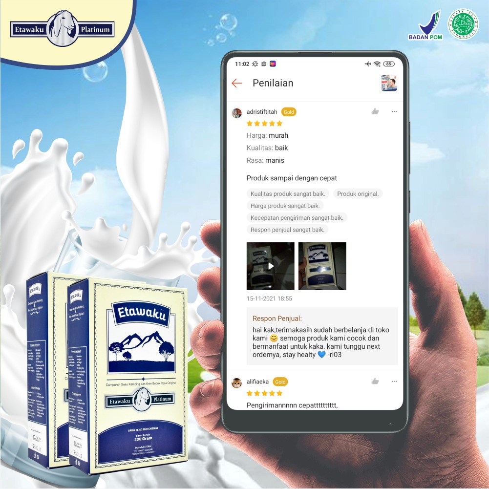 Paket Sendi &amp; Tulang Sendi 5 Box ETAWAKU PLATINUM - Susu Kambing &amp; Krimer Bubuk - Provit Etawa