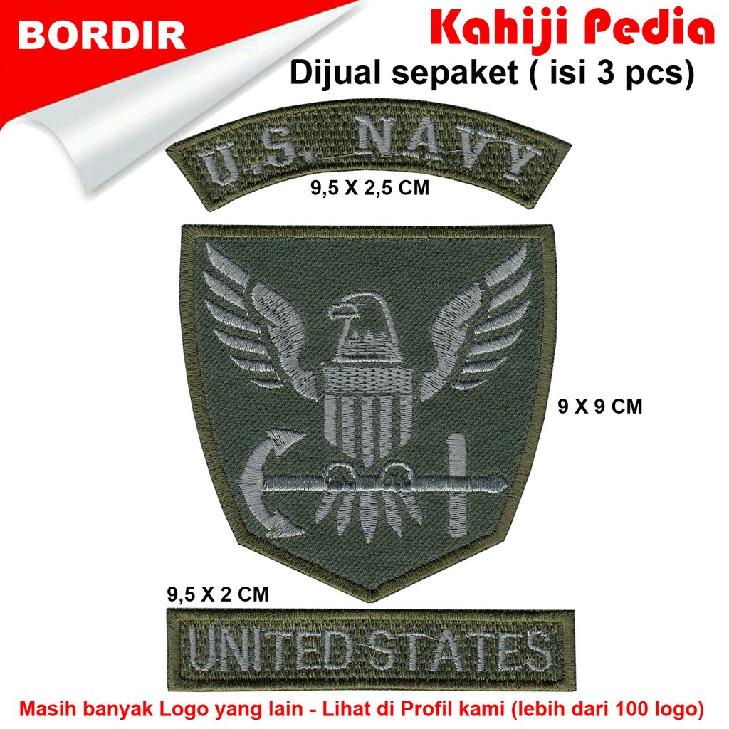 Patch bordir emblem bordir logo US Navy
