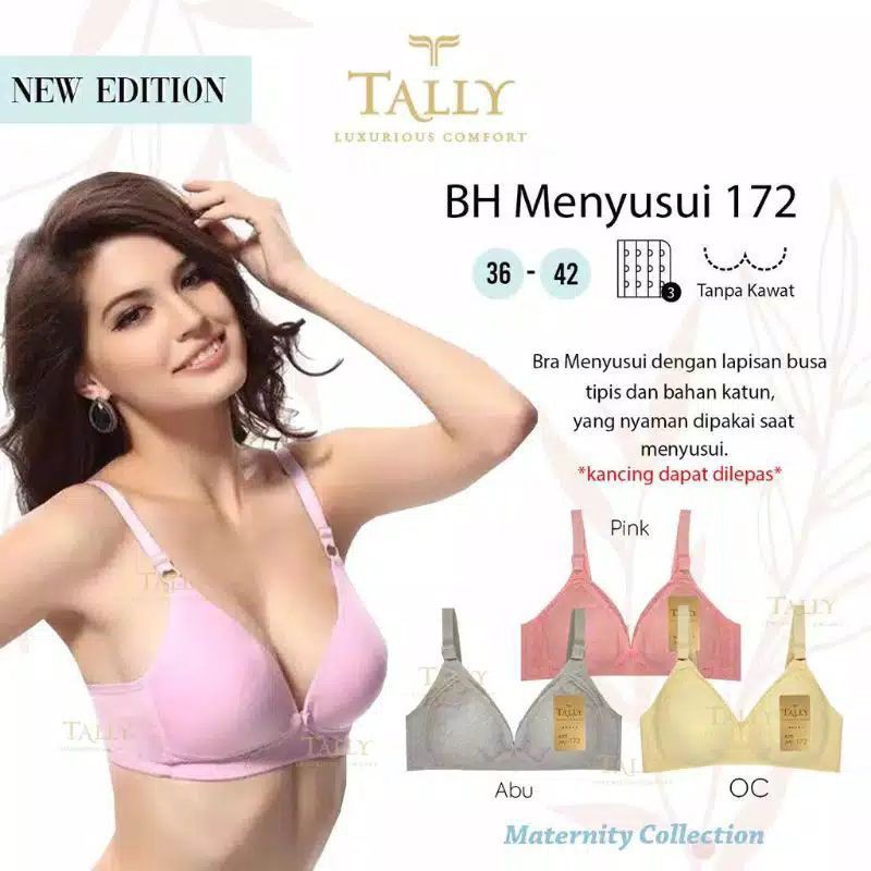 TALLY Bra menyusui Katun 172 Busa tipis tanpa kawat Nursing bra