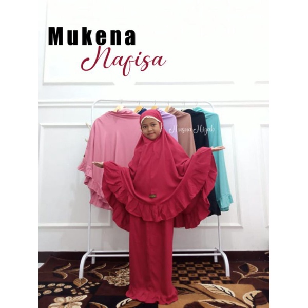 [HUSNA HIJAB] MUKENA ANAK NAFISA / Mukena Anak Rayon / Mukena Polos Anak