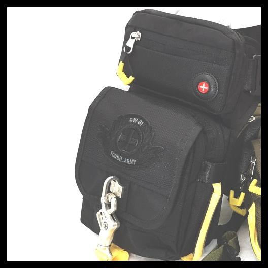 TOUGH 5501 WARRIOR ARMY SELEMPANG tas selempang pinggang paha tough - Hitam