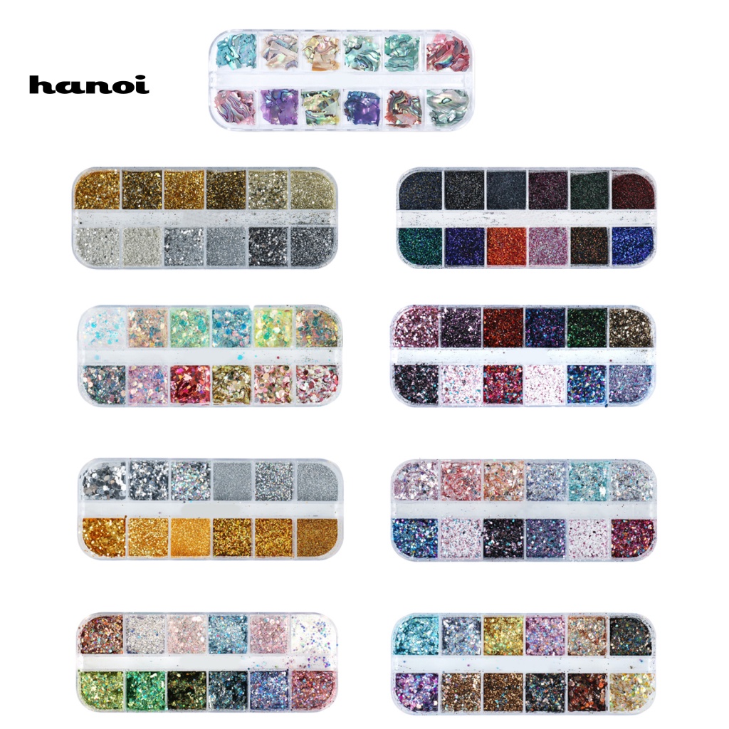 Han_ Bubuk Glitter Berkilau Untuk Dekorasi Nail Art DIY