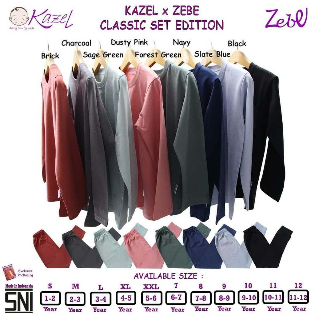 Kazel X Zebe Classic Set Edition Warna Random