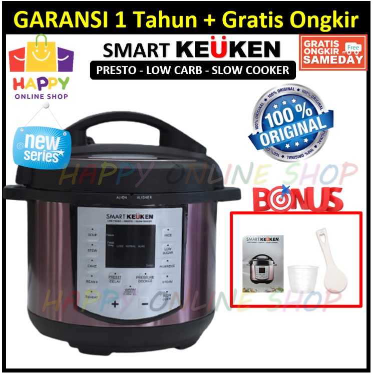 SMART KEUKEN Gen 2 Rice Cooker Low Carbo Rendah Karbo Ricecooker Low Carb Slow Cooker Presto