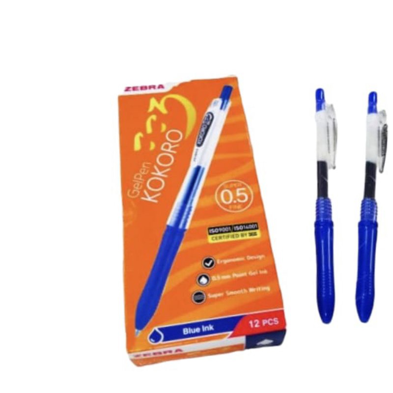 

pulpen kokoro biru 0.5mm