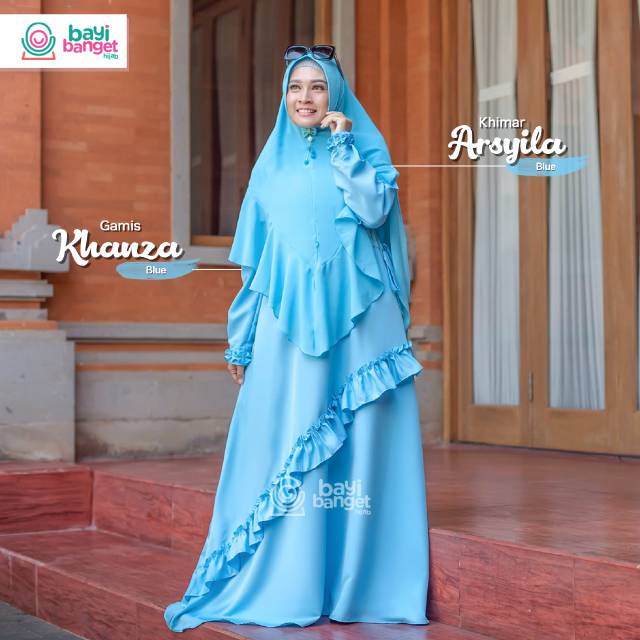 GAMIS KHANZA | GAMIS BUNDA | GAMIS KHANZA BLUE | GAMIS EXCLUSIVE ADEM | GAMIS NYAMAN