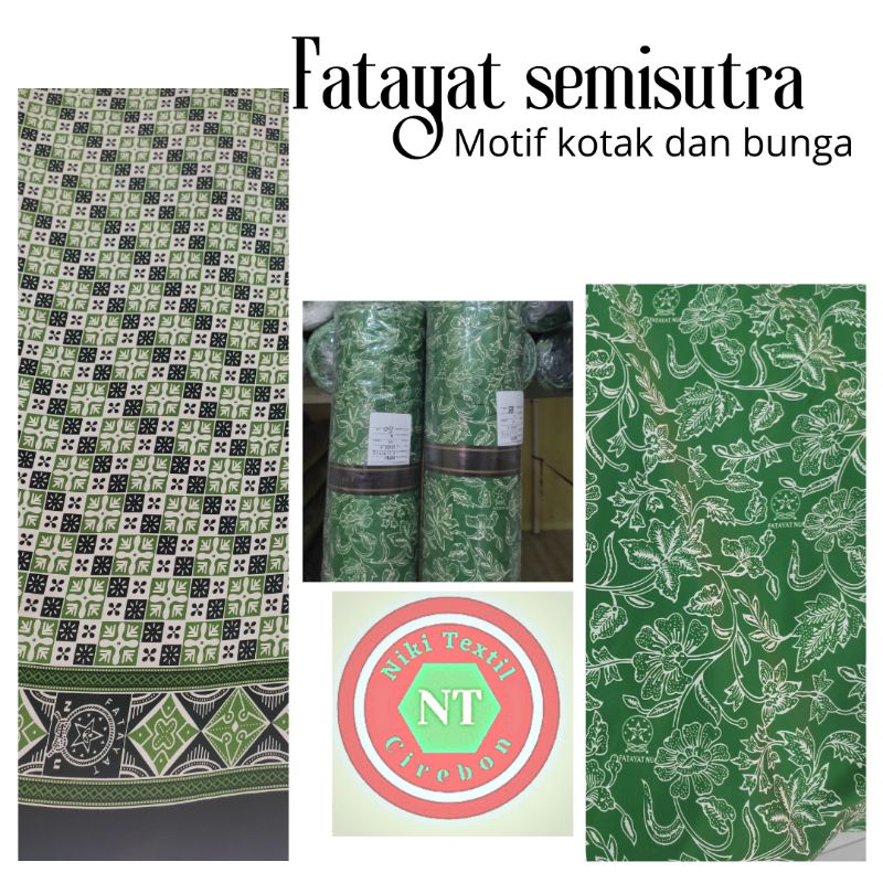 Kain batik fatayat bunga bahan semisutra seragam fatayat nu dan bahan sanwos fatayat nu kain meteran