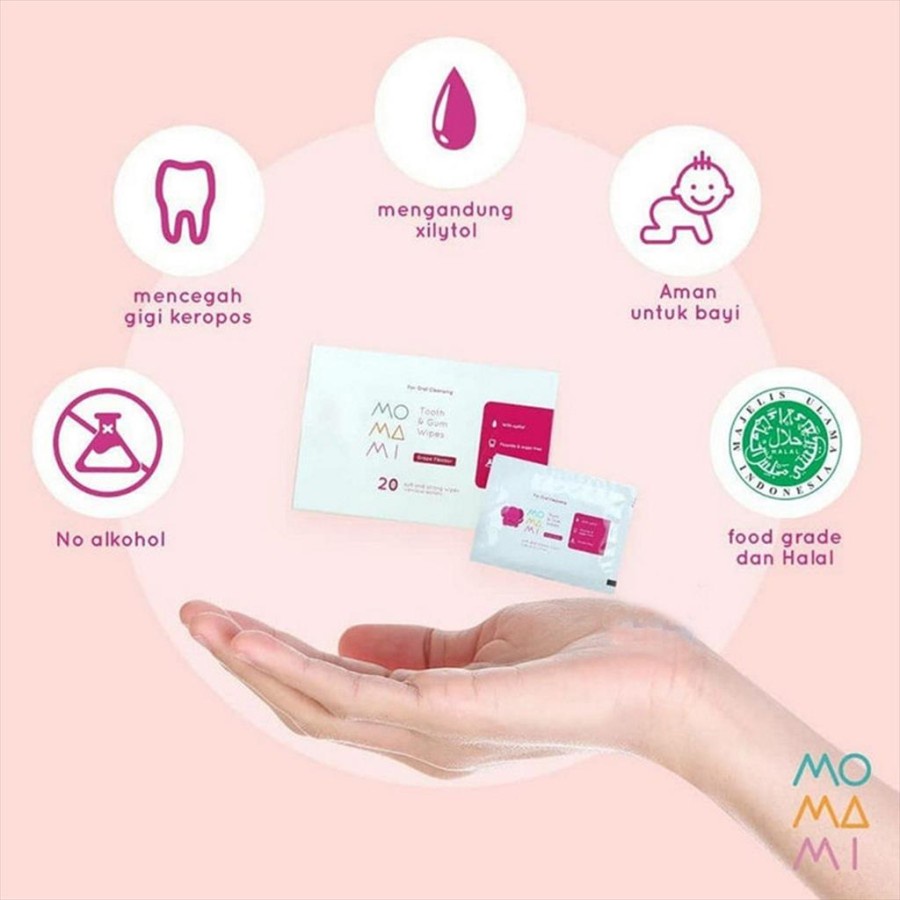 Makassar ! Momami Tooth and Gum Wipes Tissue Basah Bayi