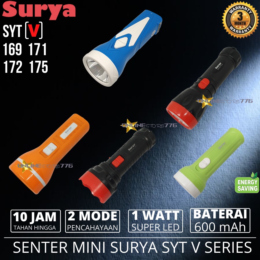 SENTER / SENTER MINI / SENTER KECIL SURYA SYT V169 / V171 / V172 / V173 / V175