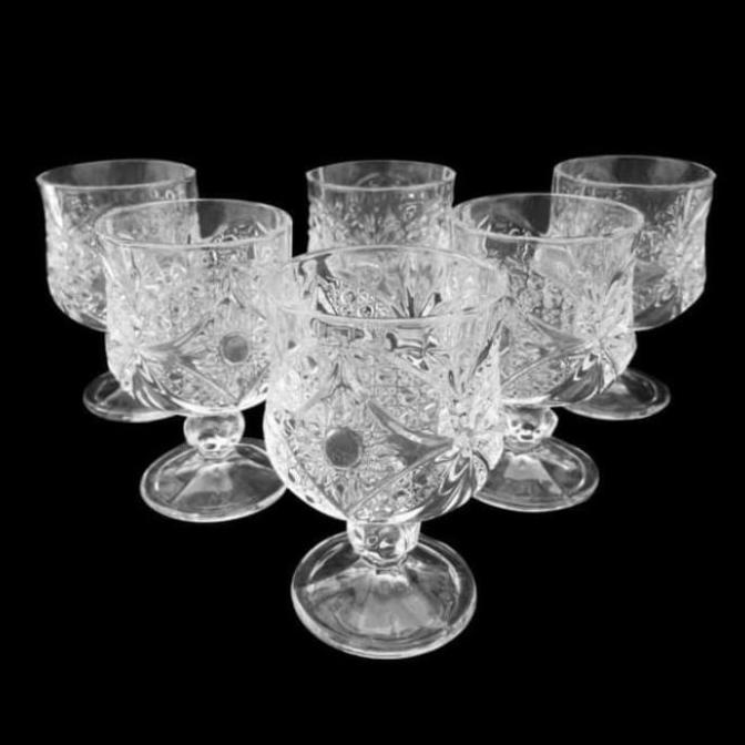 Gelas kristal/ Gelas Kaca 1 set 6