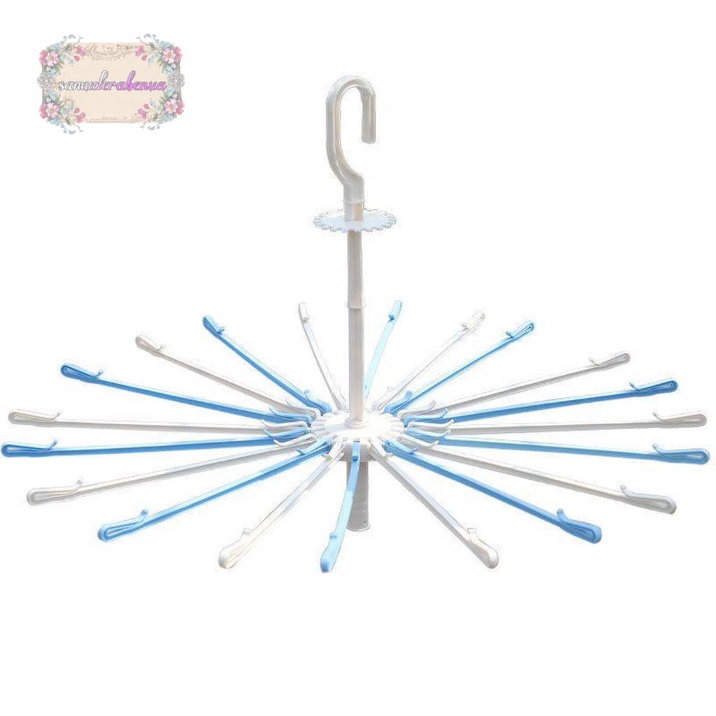 RT88 folding hanger gantungan jemuran baju bayi putar 360 derajat 20 stick pengait SB3474