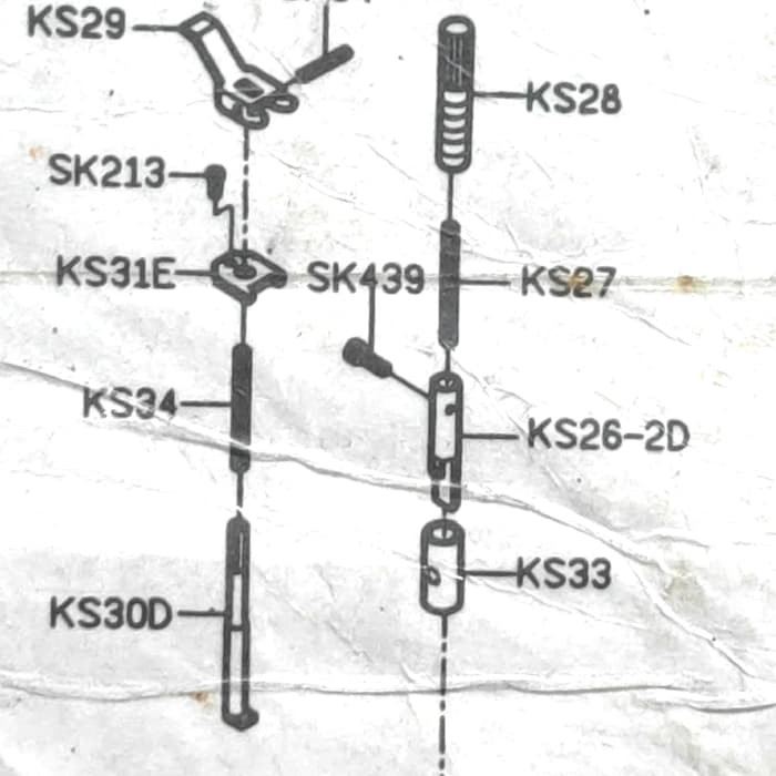 KS26-2D Tahanan Tangkai Sepatu Mesin Jahit Obras 700F