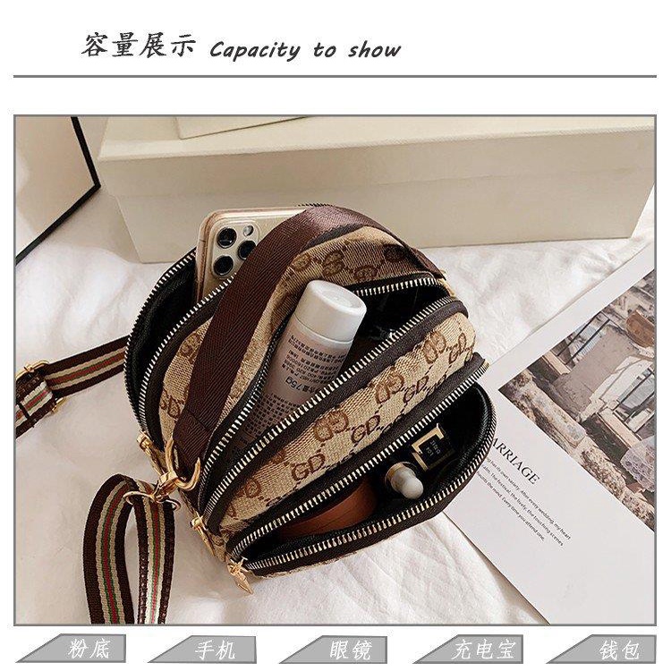 BJ61232 (TALI POLOS CEK VIDEO) - BROWN/PINK - TAS WANITA FASHION IMPORT MODIS ELEGAN TERMURAH TERLARIS TERBARU BAGSTORE JAKARTA TAS BATAM ZC1232