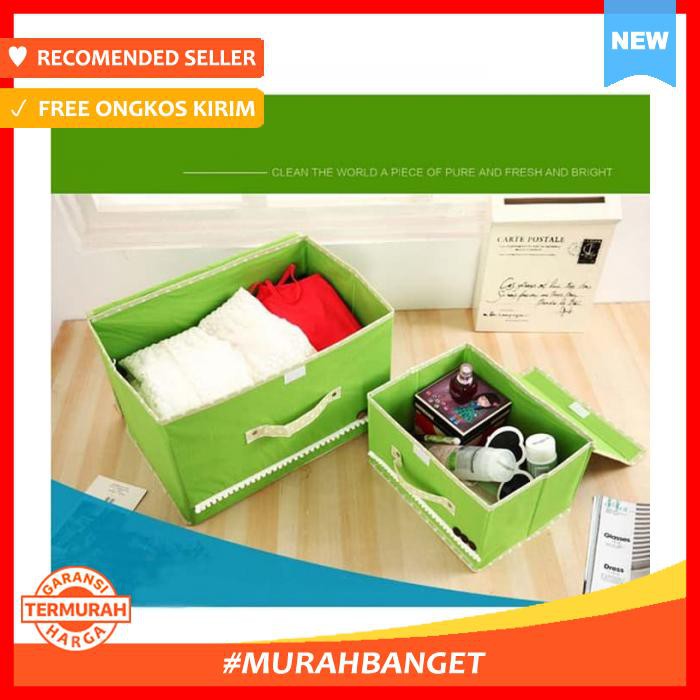 Tempat Pakaian - Kotak Penyimpanan Pakaian Storage Box Kotak Baju Besar Hijau Biru