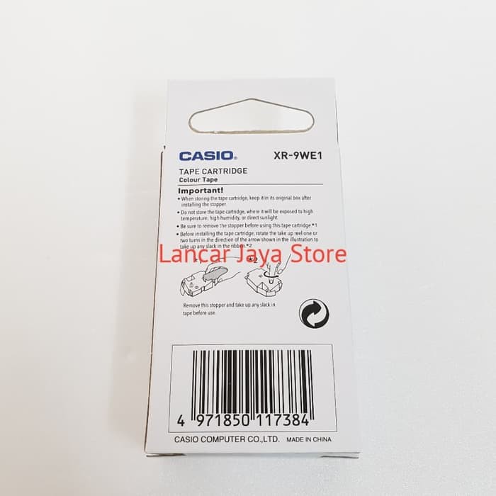 Label Casio EZ-Label Printer Casio / Tape Cartridge XR-9WE1 White