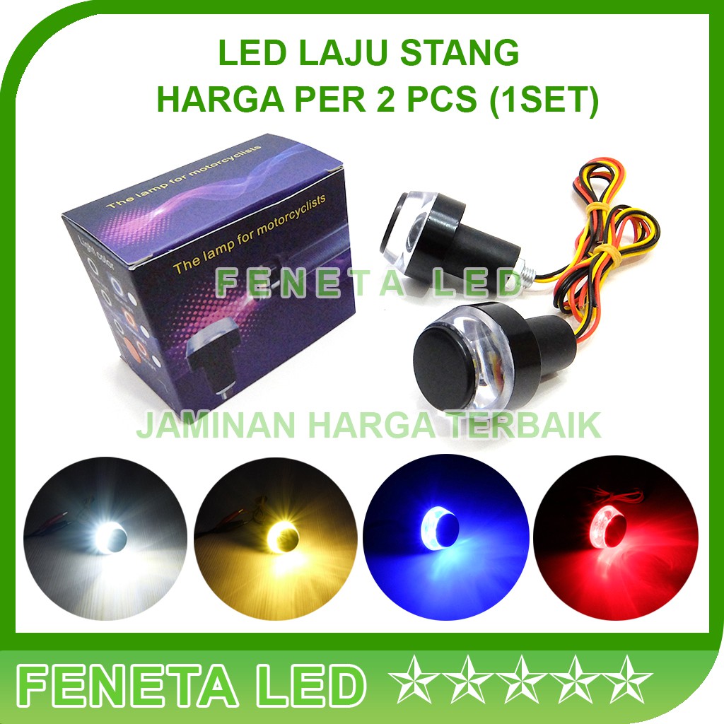  Lampu  LED Jalu Stang Motor Sepeda  2 Warna 3 Kabel  Shopee 