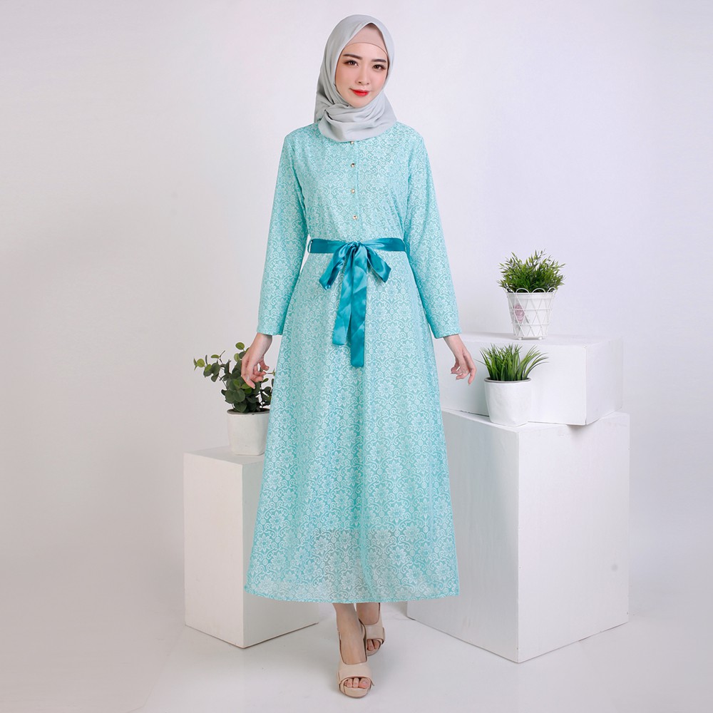 Long dress Gamis maxi Brukat model terbaru - XSHOP Batinah